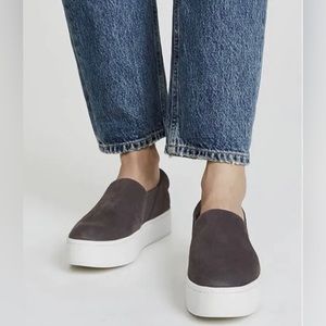 Vince warren grey suede platform sneakers size 8.5 women’s